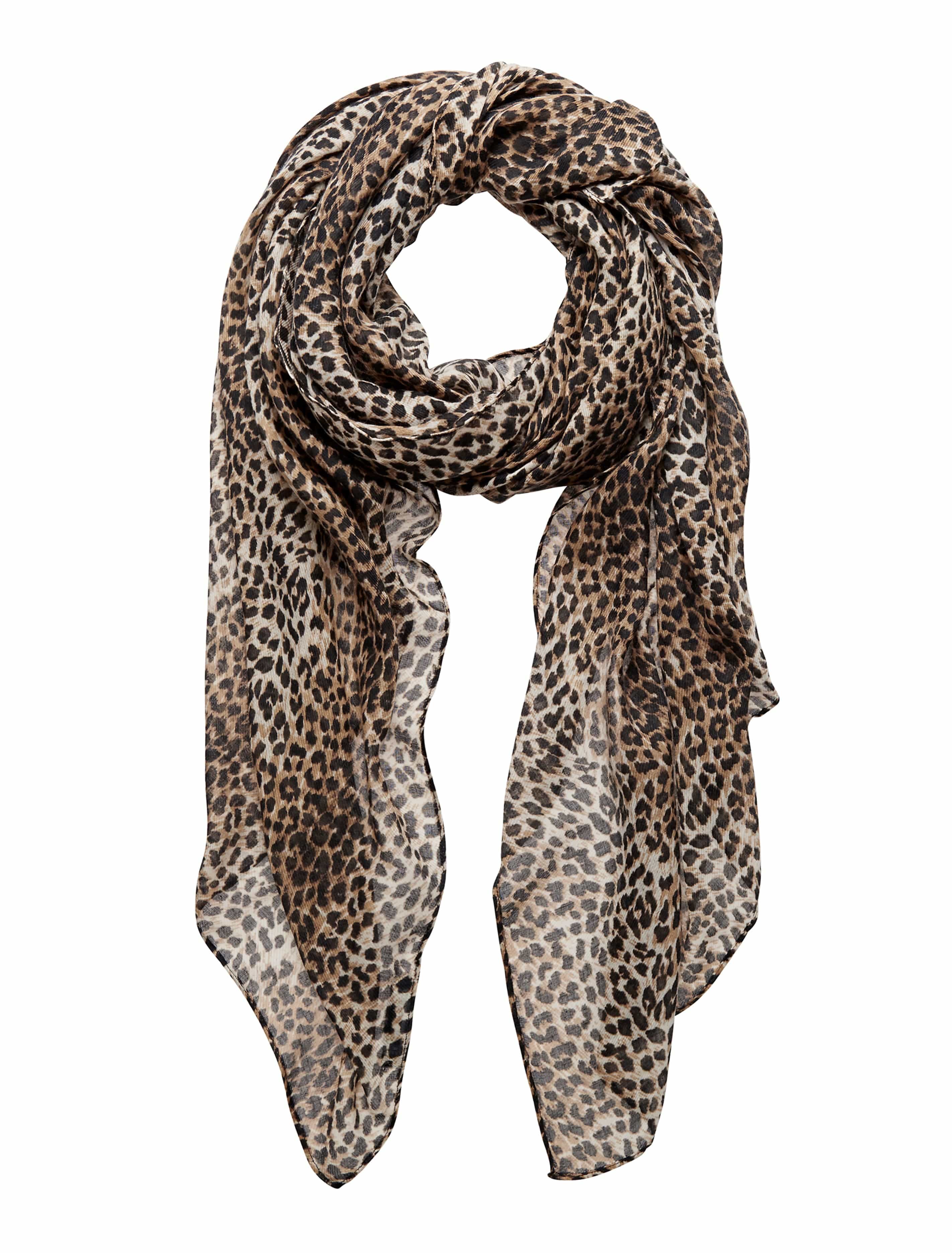Mila Leopard Print Scarf Natural Leopard_mannequin