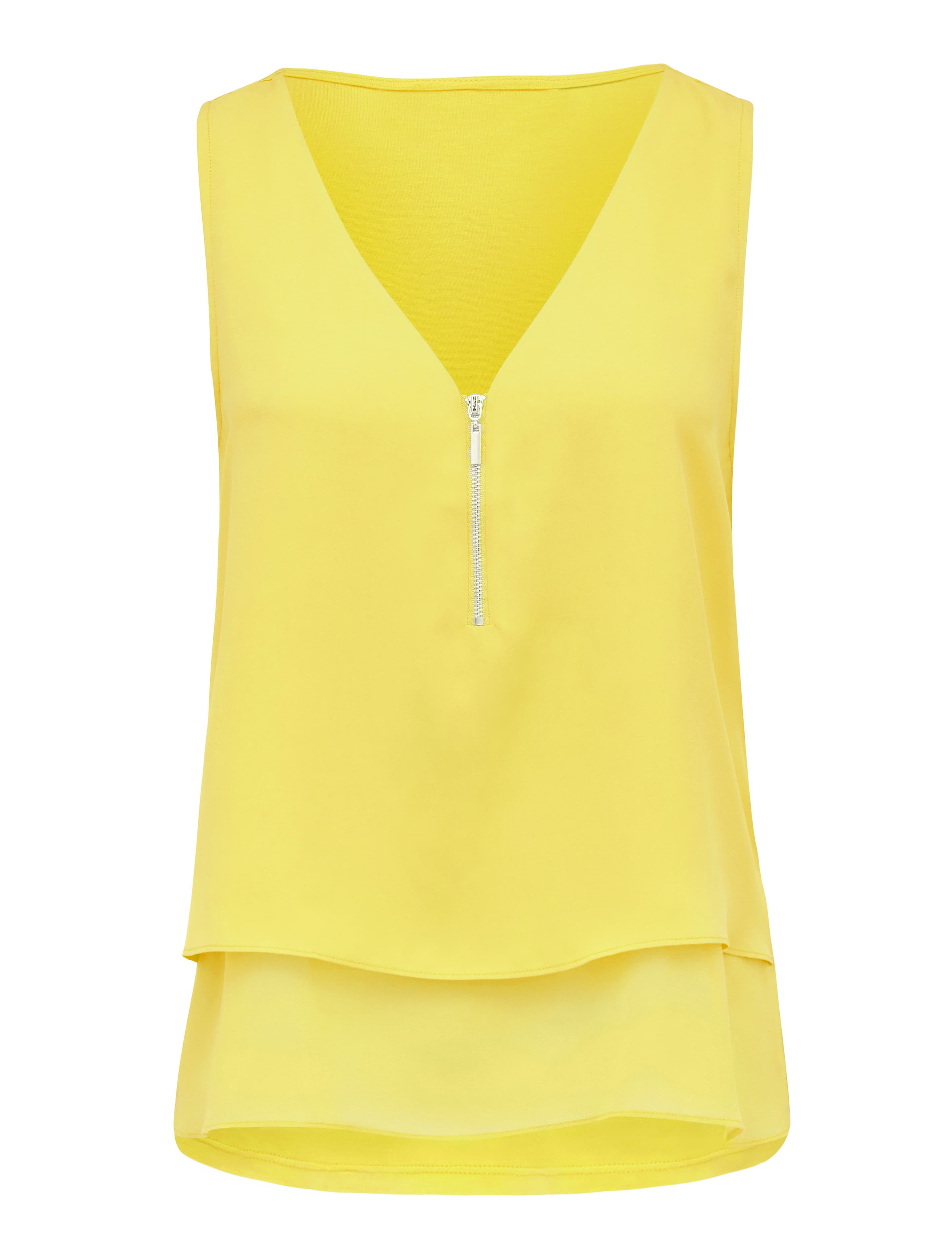 Gardenia Zip Front Tank Lemon Verbena_mannequin