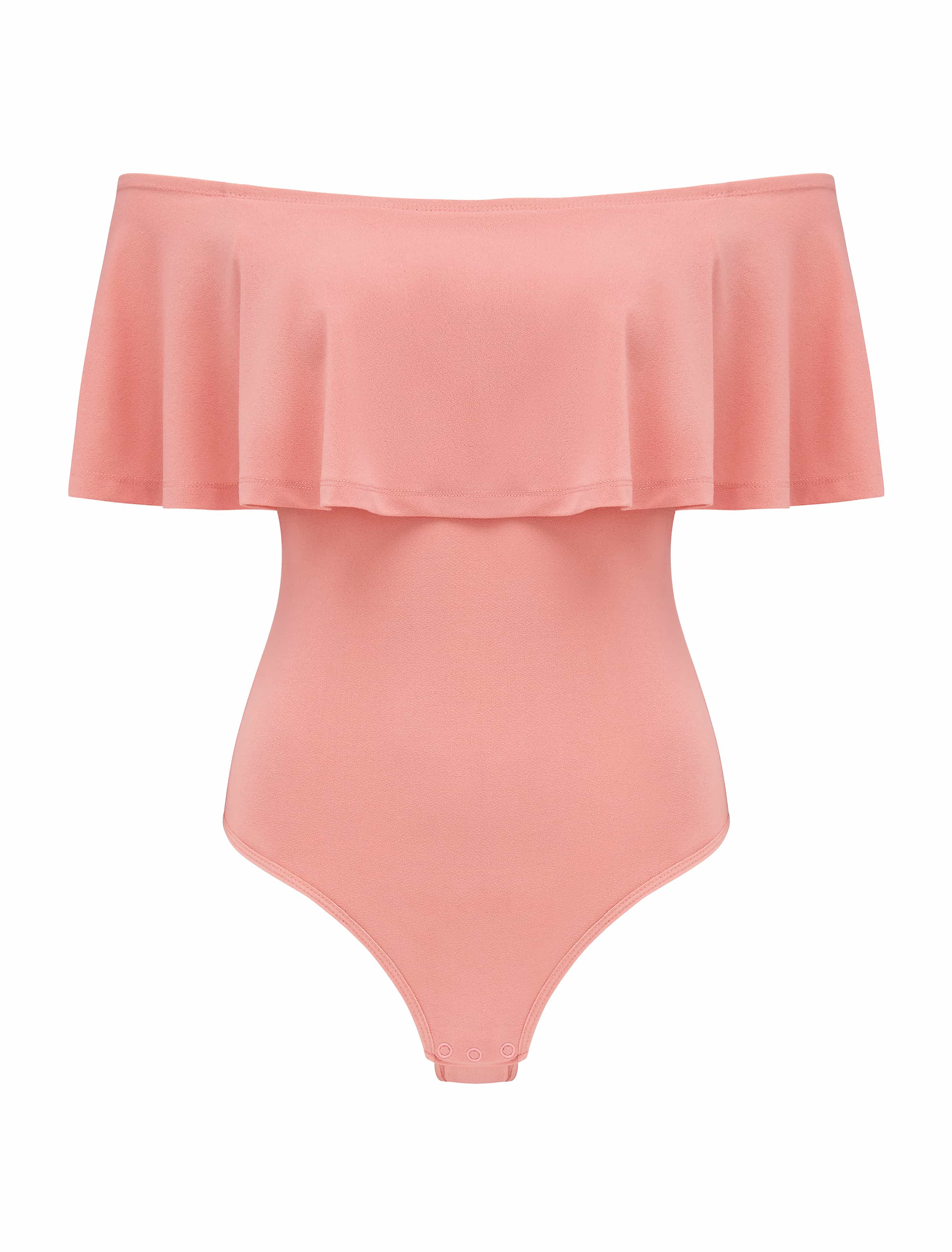 Yasmina Frill Bardot Bodysuit Rose Bloom_mannequin