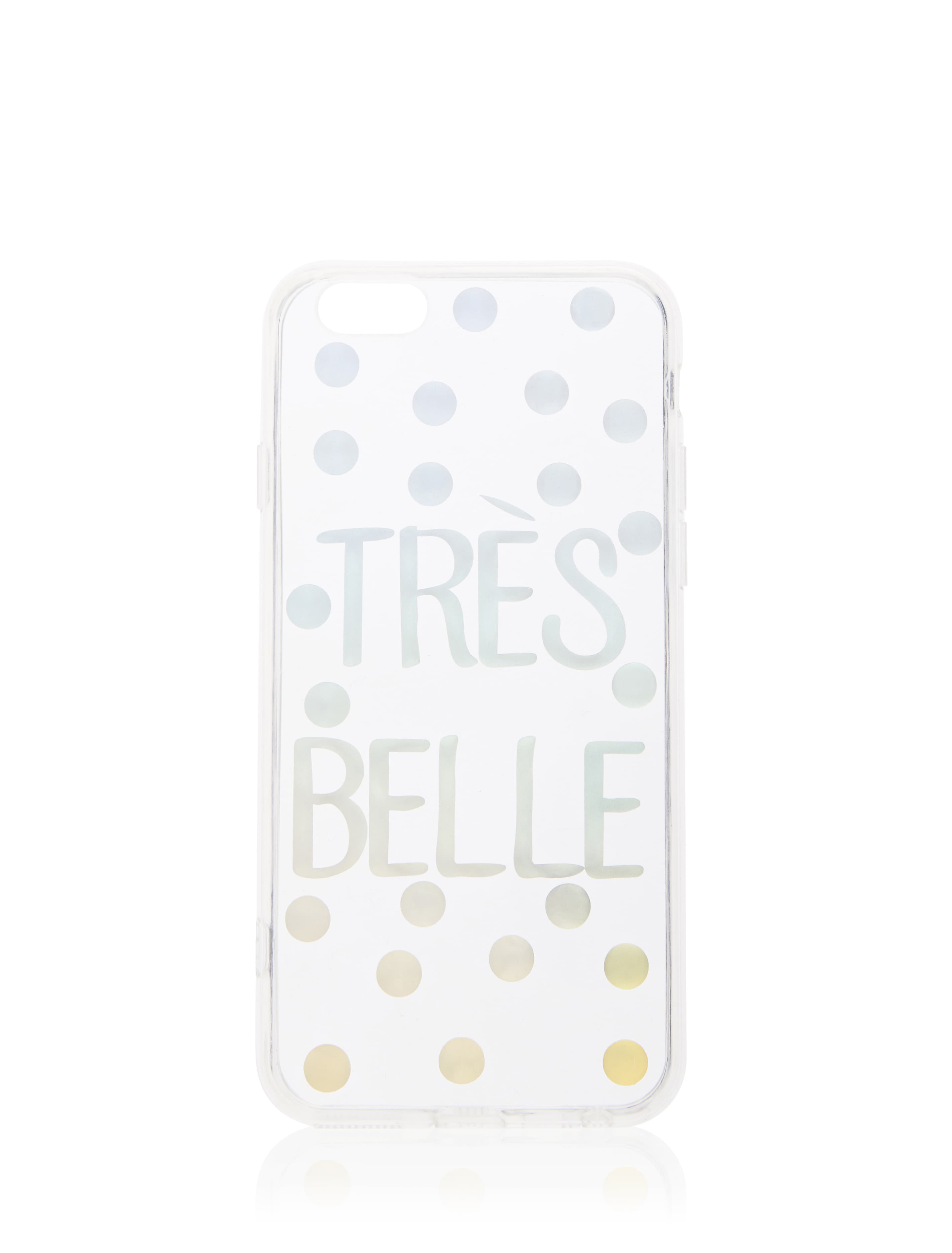 Très Belle Phone Case (i6) Clear/ Rainbow Foiling_mannequin