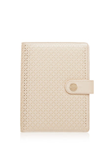 Milly Laser Cut Large Planner Nude/ Soft Gold_mannequin
