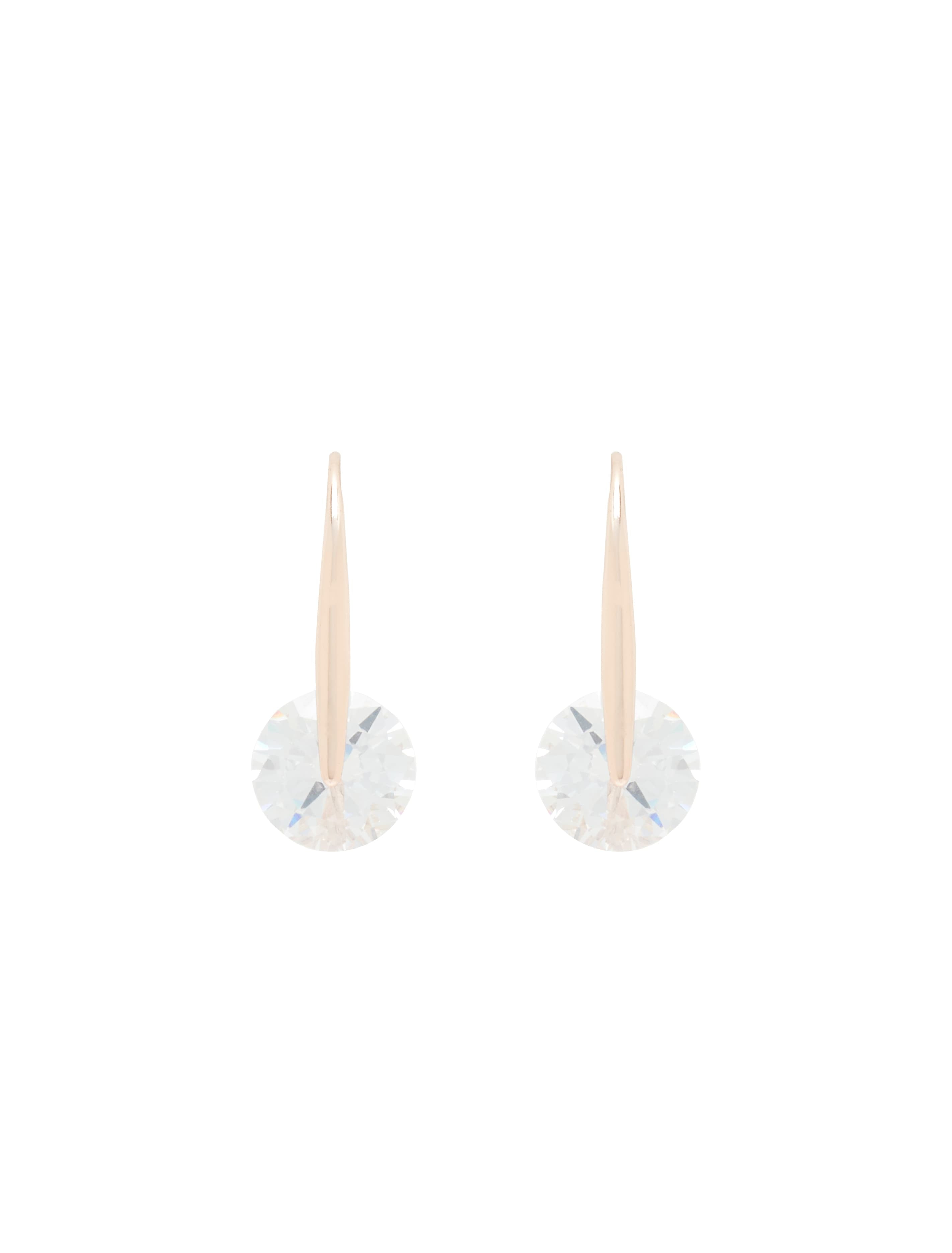 Alison Floating CZ Drop Earrings Rose Gold_mannequin