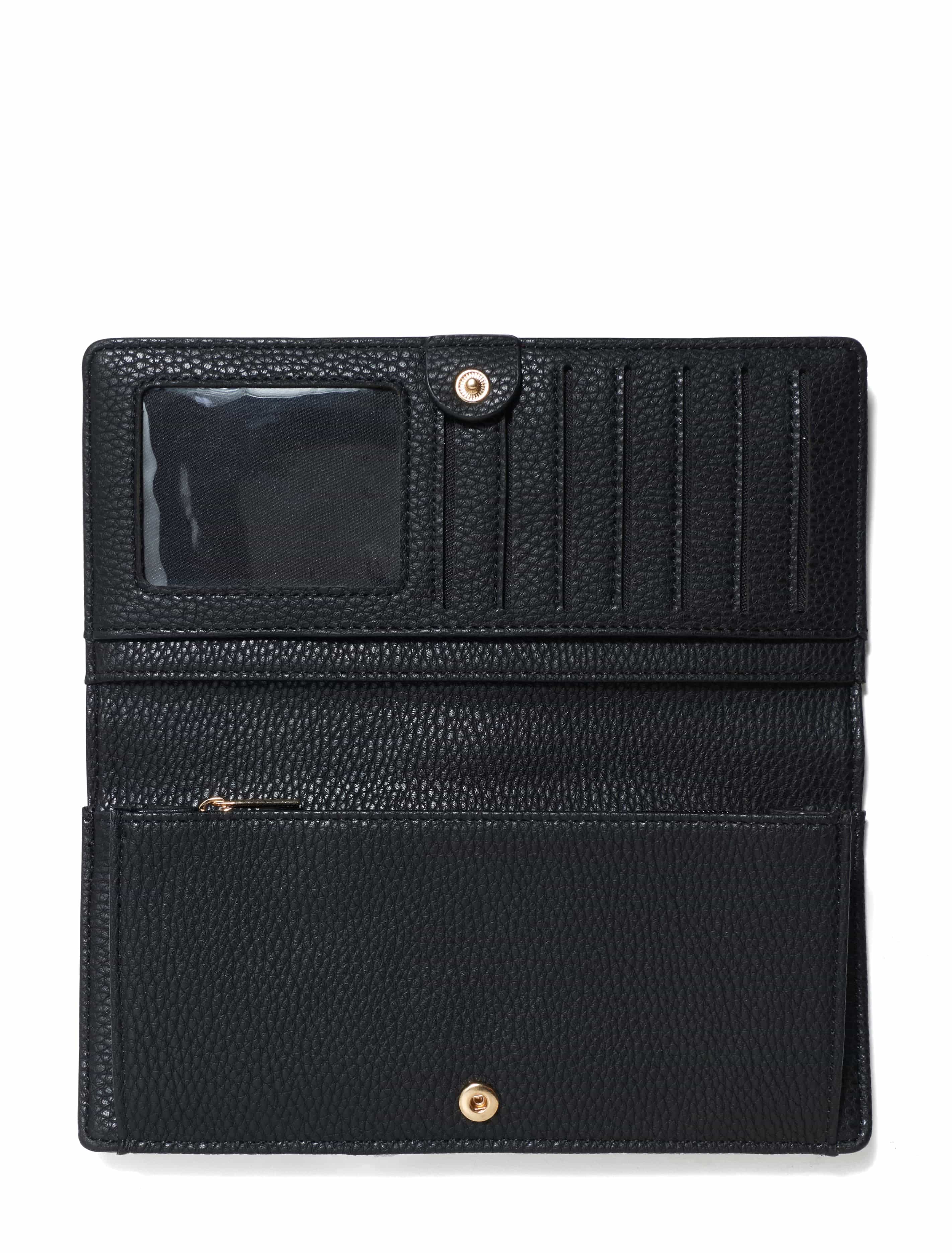 Josie Disc Foldover Wallet Black_mannequin