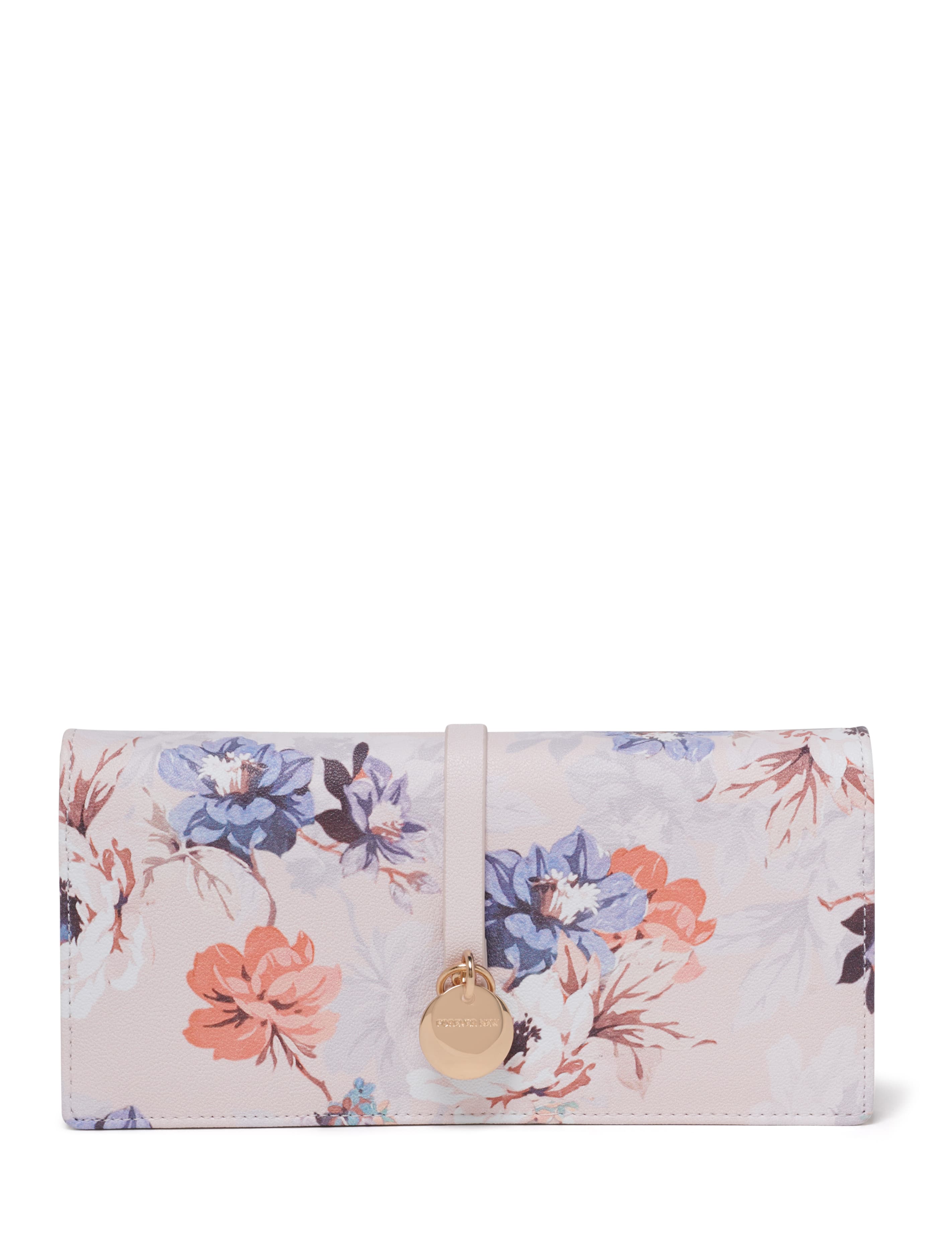 Josie Disc Foldover Wallet Vintage Floral Print_mannequin