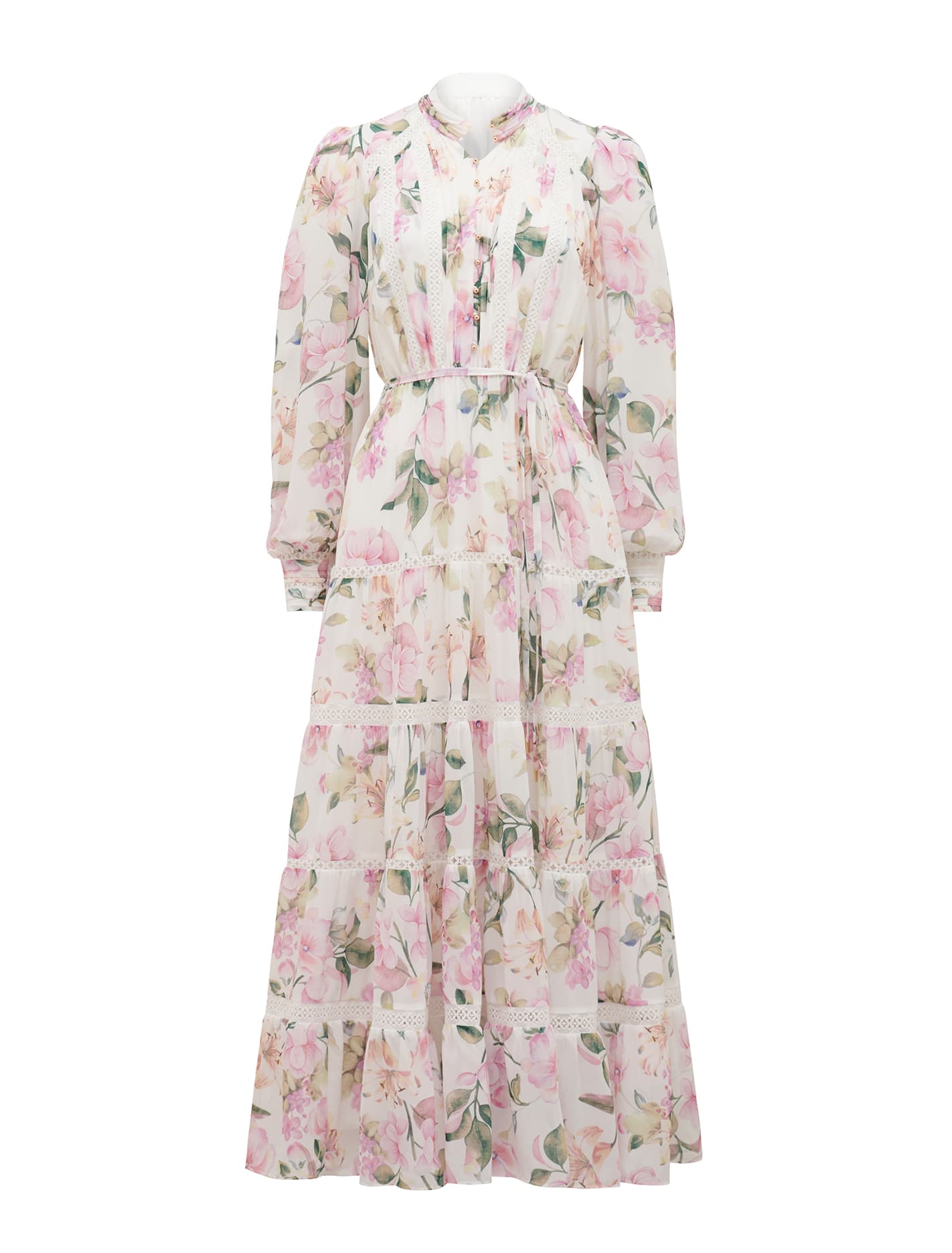 Juliette Trim Detail Midi Dress Small Holland Floral_mannequin