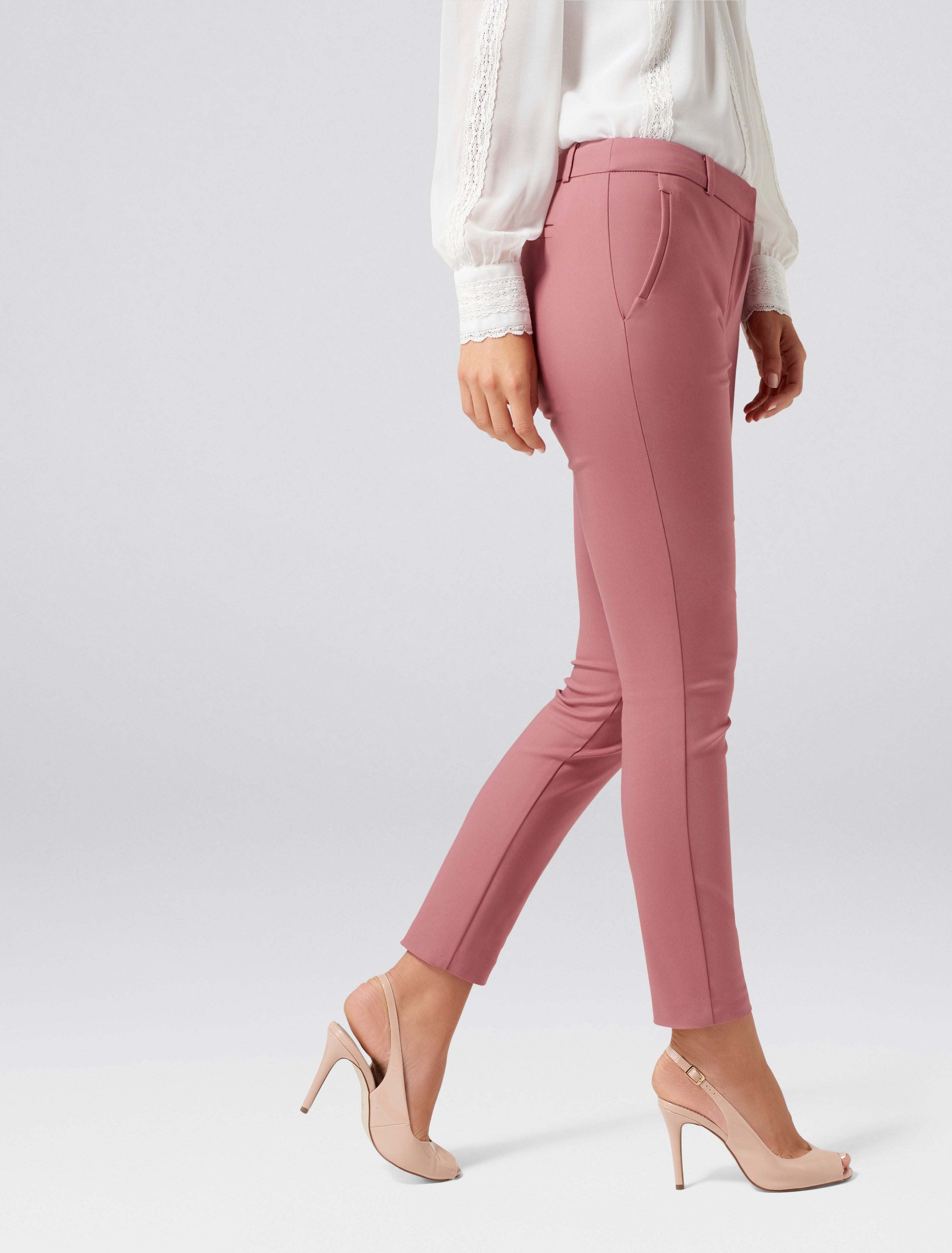 Faye full length slim pants Musk Rose