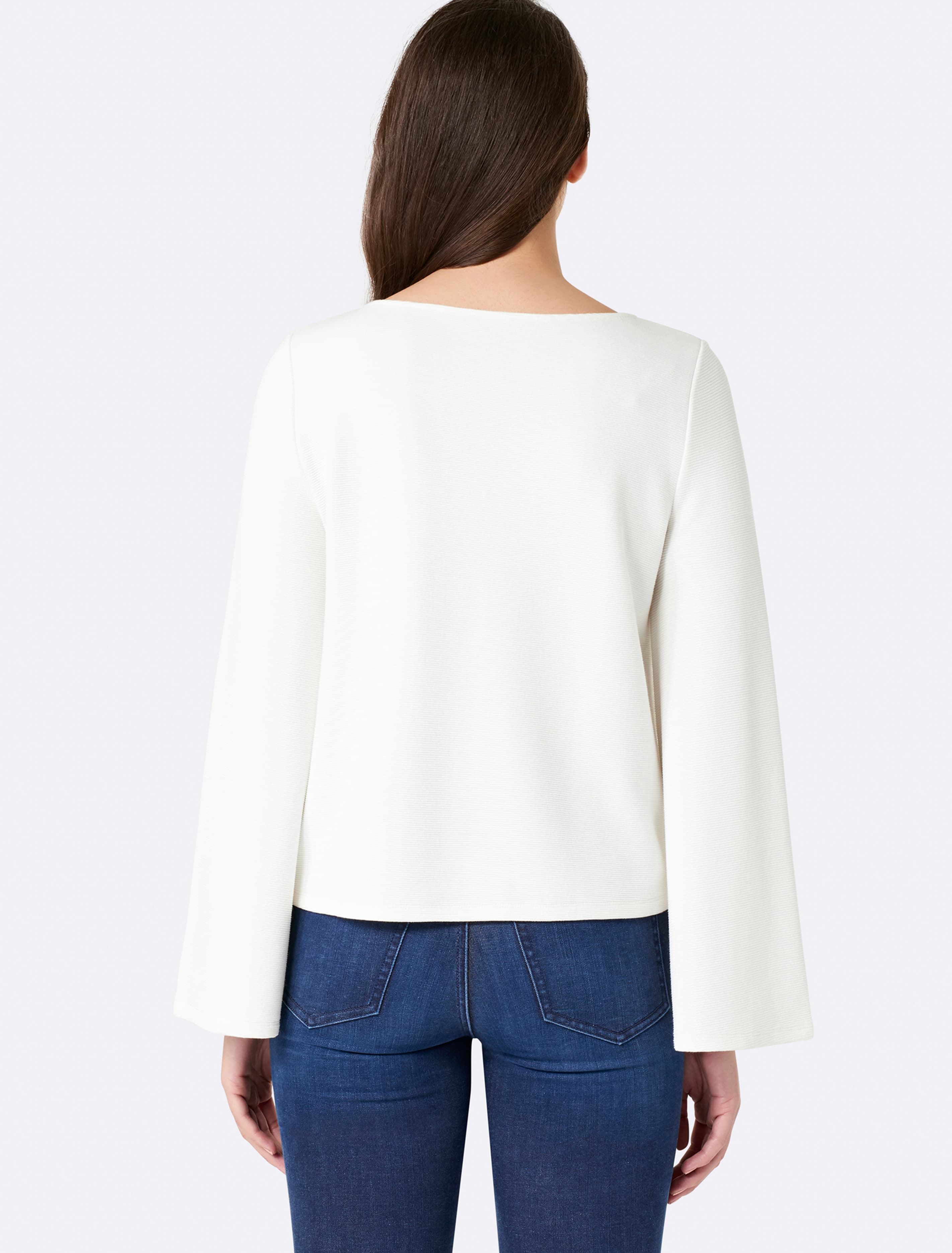 Sophia Flare Sleeve V Neck Top Porcelain