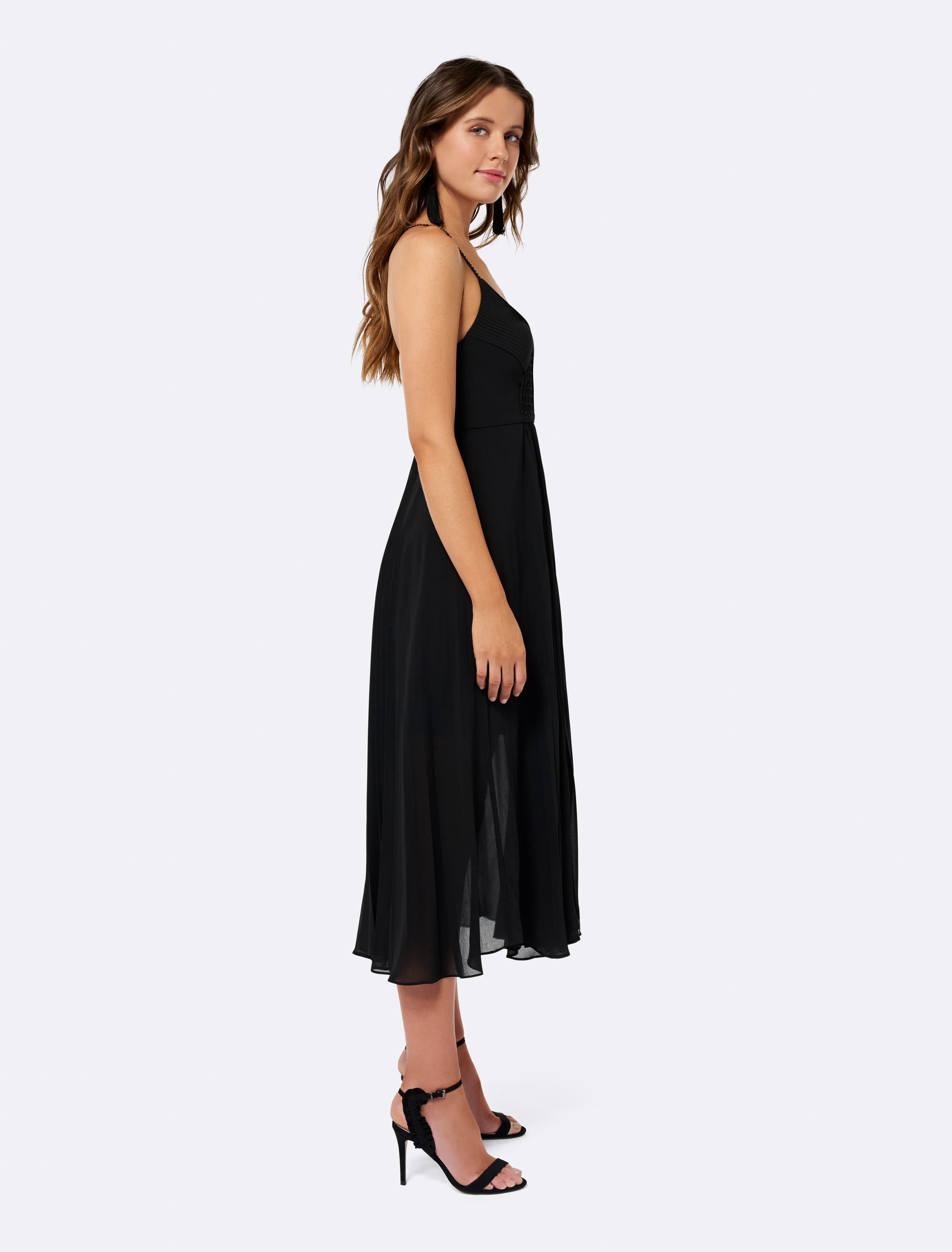 Livy Detailed Gown Dress Black