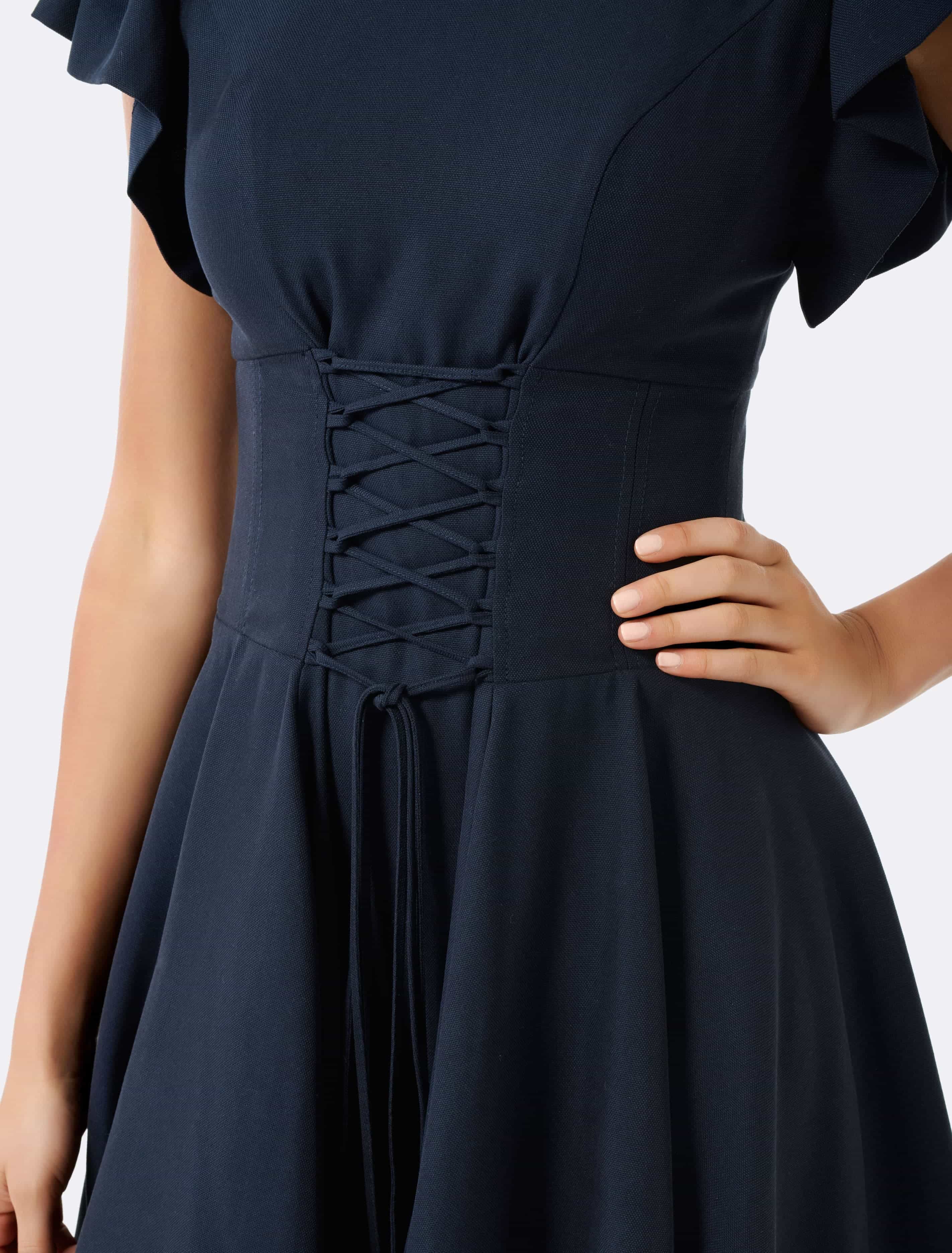 Valentina Corset Dress Navy