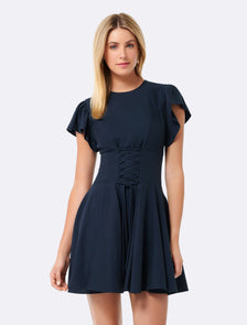 Valentina Corset Dress Navy