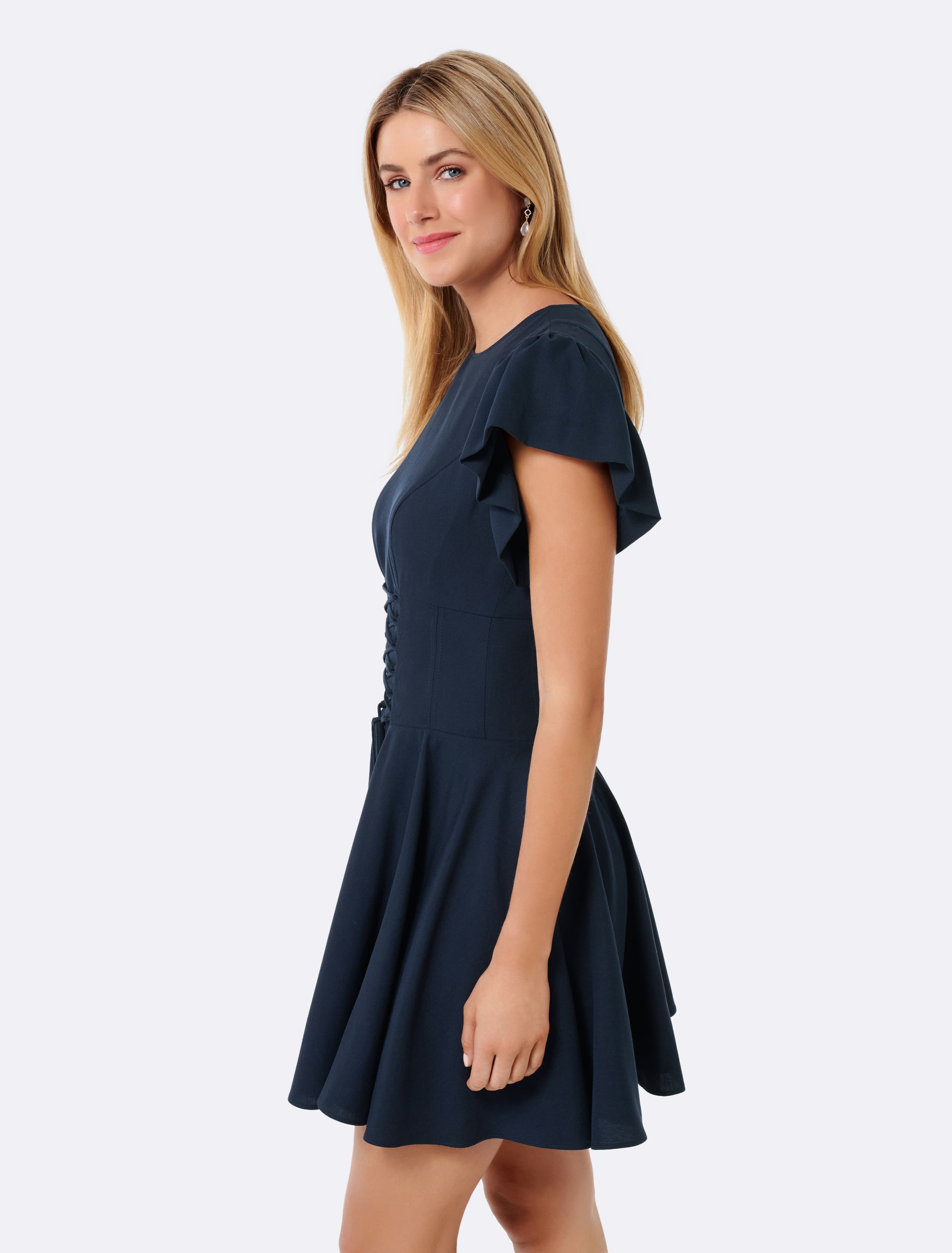 Valentina Corset Dress Navy