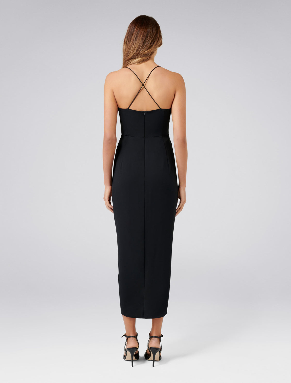 Charlotte Drape Maxi Dress Black