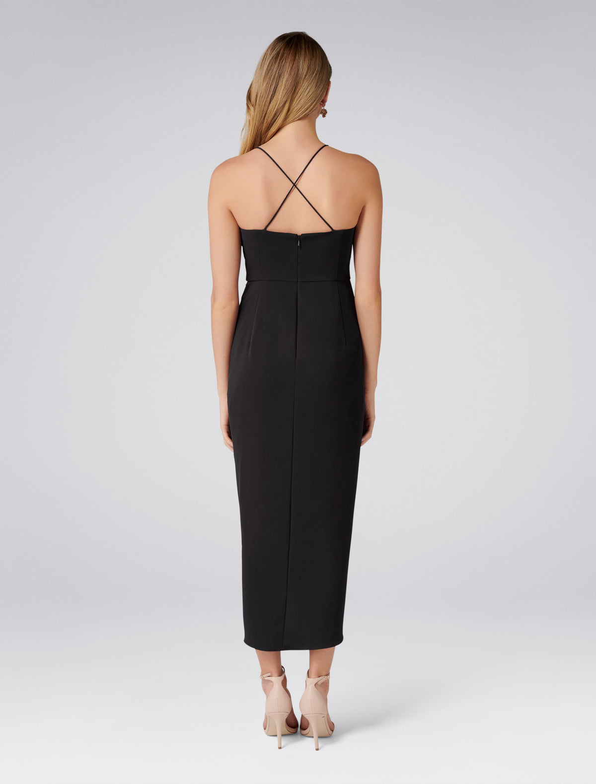 Charlotte Drape Maxi Dress Black