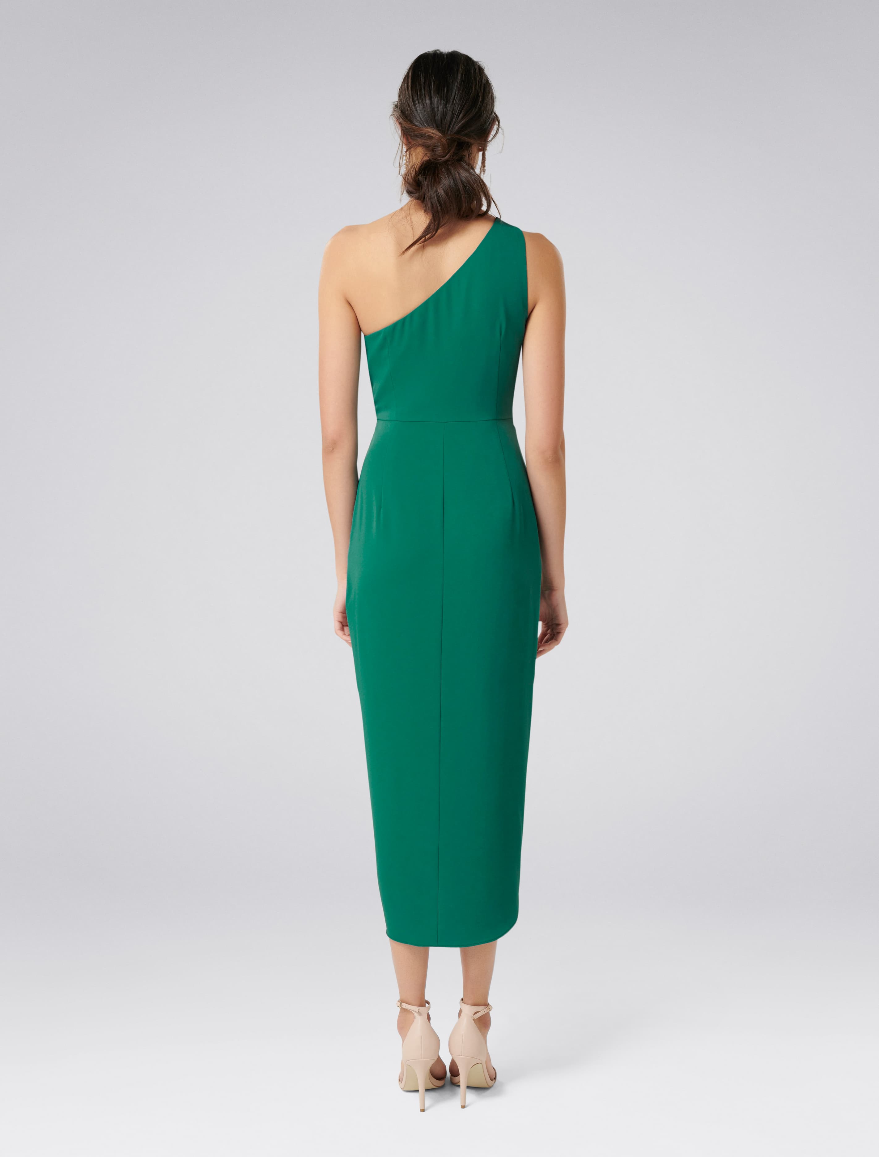 Mandy One Shoulder Drape Maxi Dress Storm