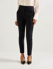 Georgia High Waist Full Length Pants Navy