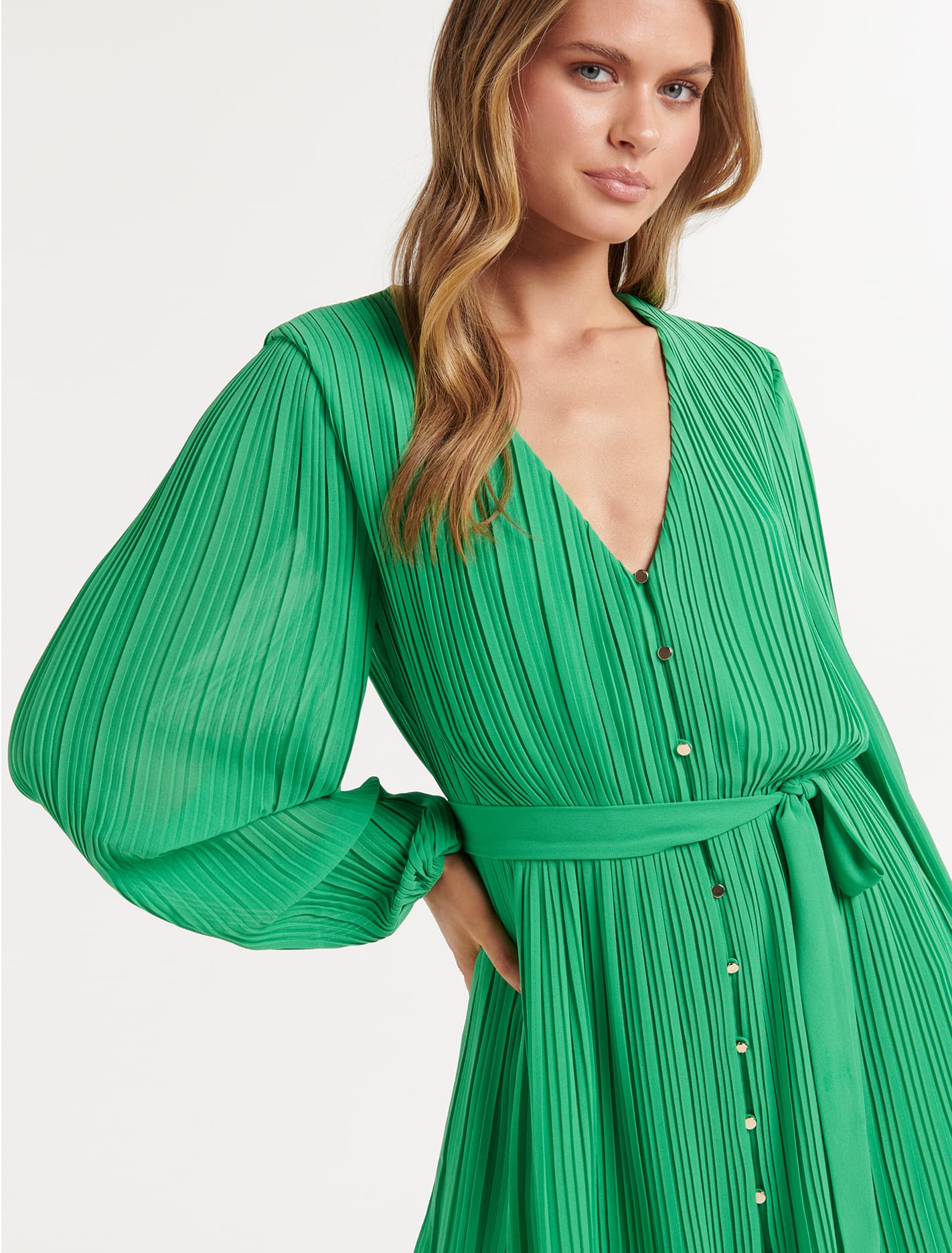 Leila Midi Dress Energetic Jade