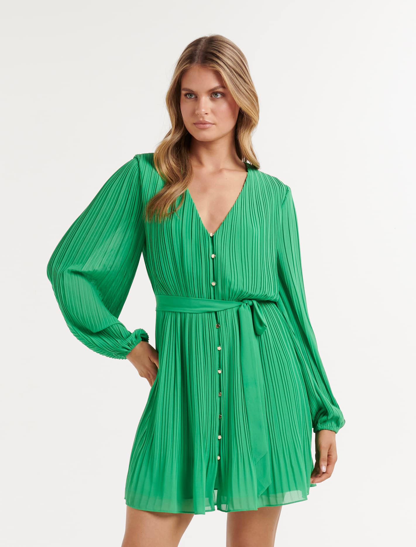 Leila Midi Dress Energetic Jade