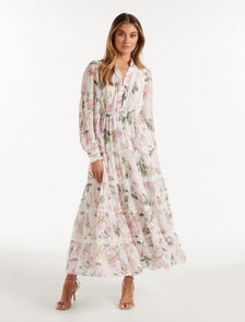 Juliette Trim Detail Midi Dress Small Holland Floral