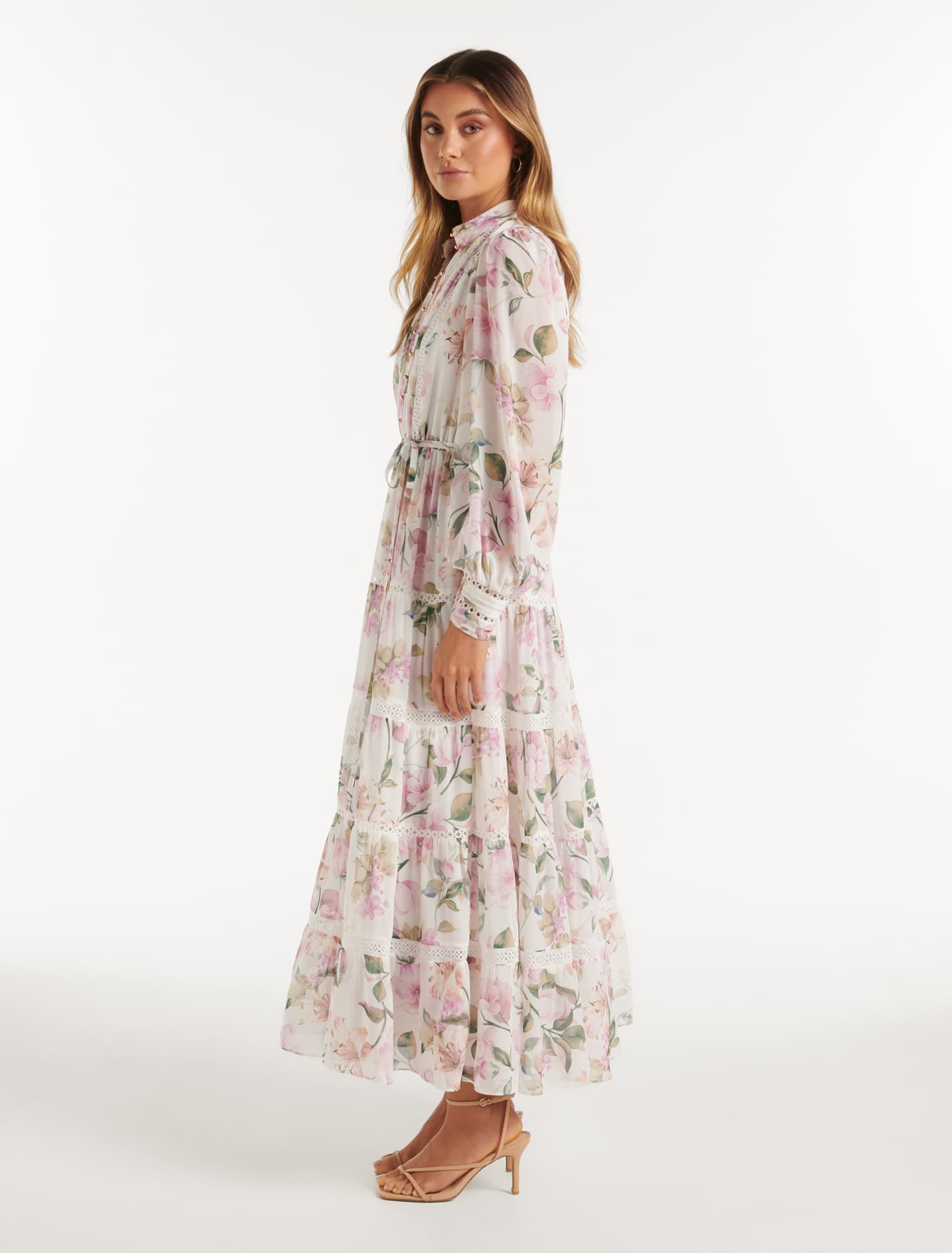 Juliette Trim Detail Midi Dress Small Holland Floral