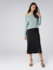 Ren Satin Button Through Blouse Plunge Pool